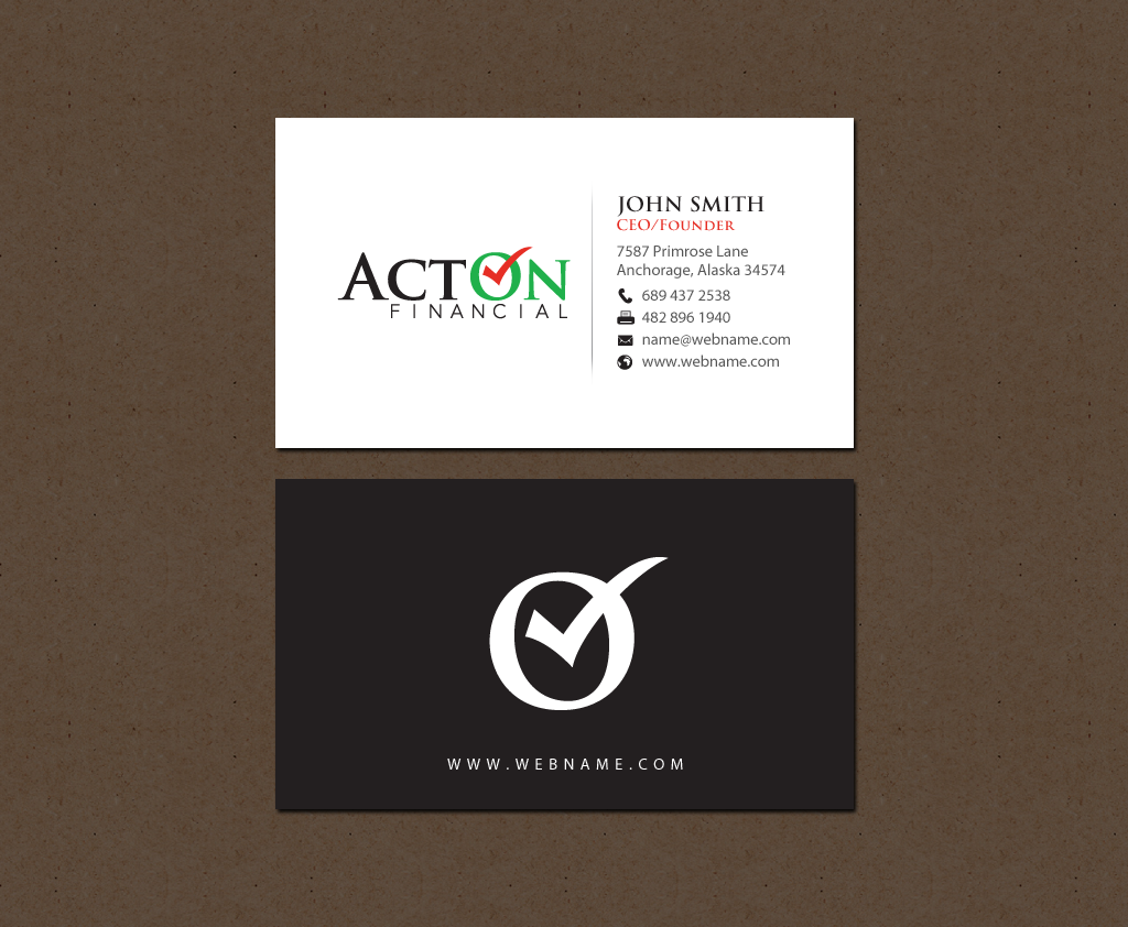 Diseño de Papelería por chandrayaan.creative para ActOn Financial | Diseño #12032403