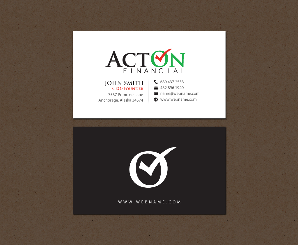 Diseño de Papelería por chandrayaan.creative para ActOn Financial | Diseño #12032404