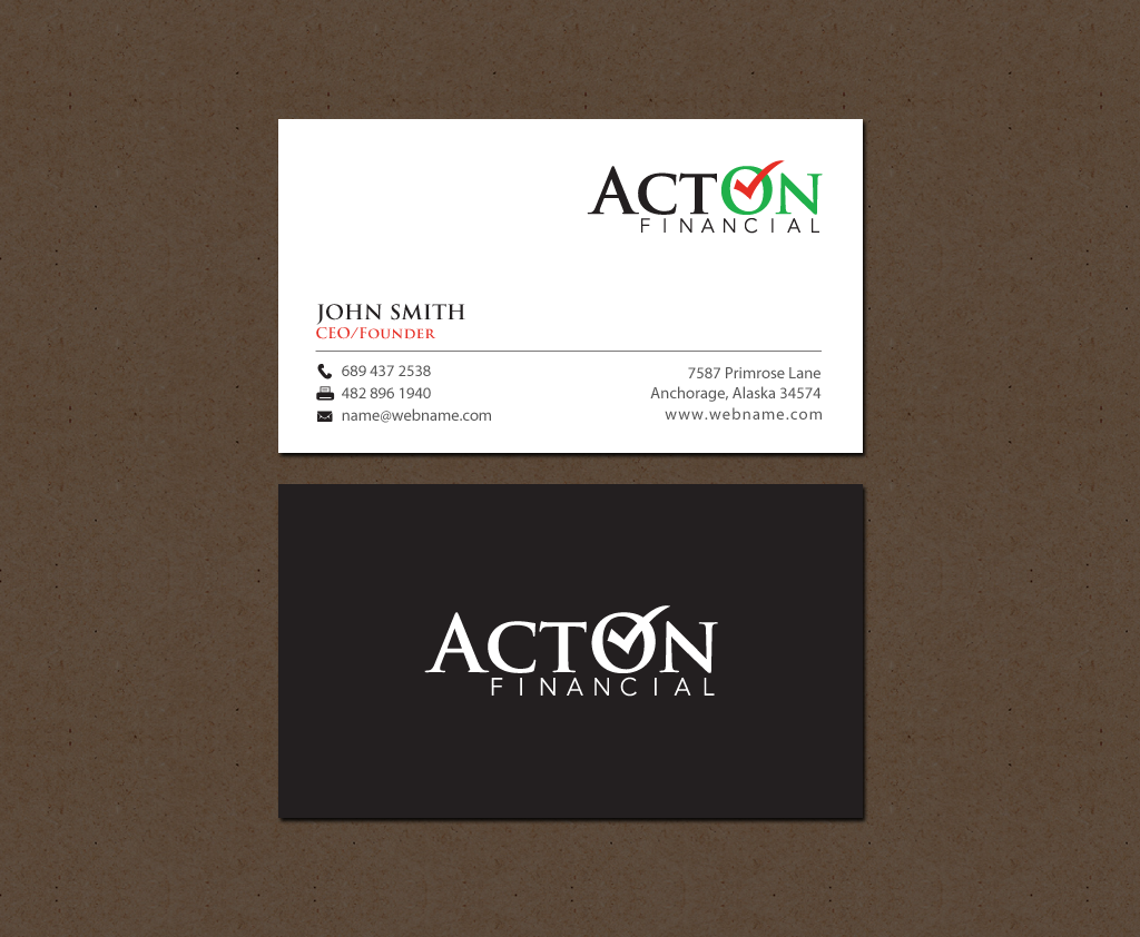Design de Papeterie par chandrayaan.creative pour ActOn Financial | Design #12032405