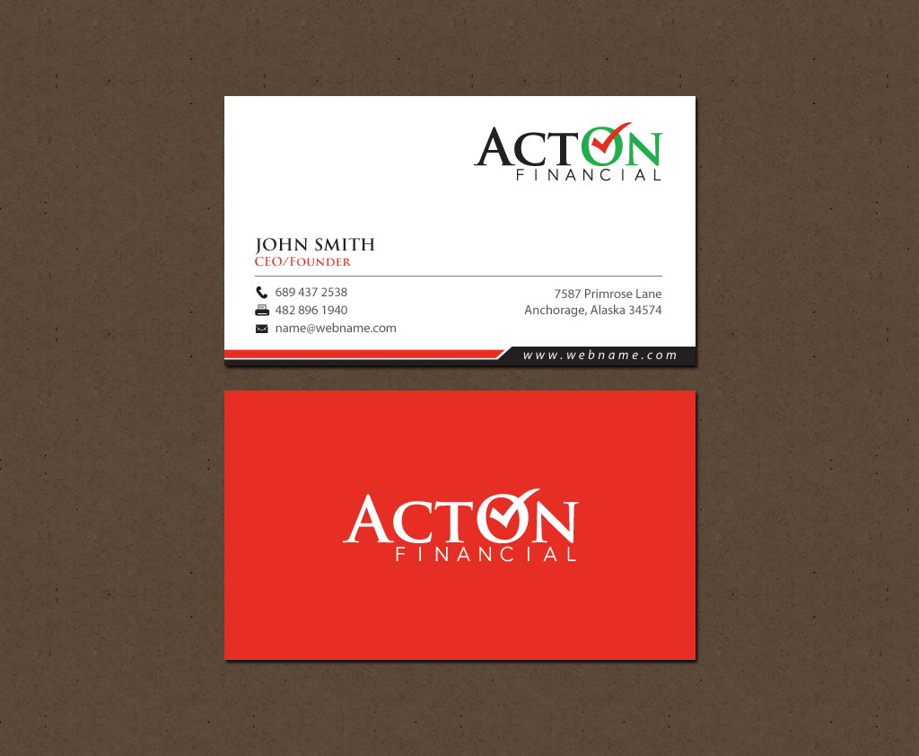 Stationery Design by chandrayaan.creative for ActOn Financial | Design #12032412