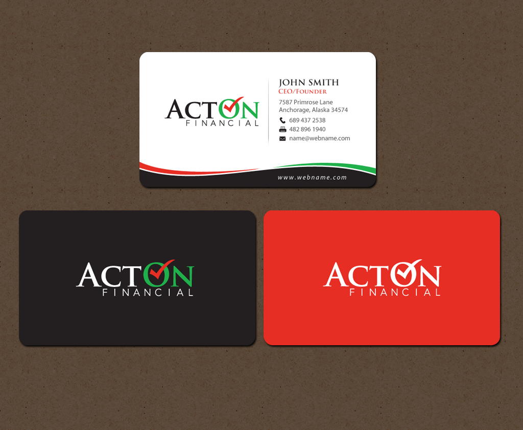 Stationery Design by chandrayaan.creative for ActOn Financial | Design #12043247