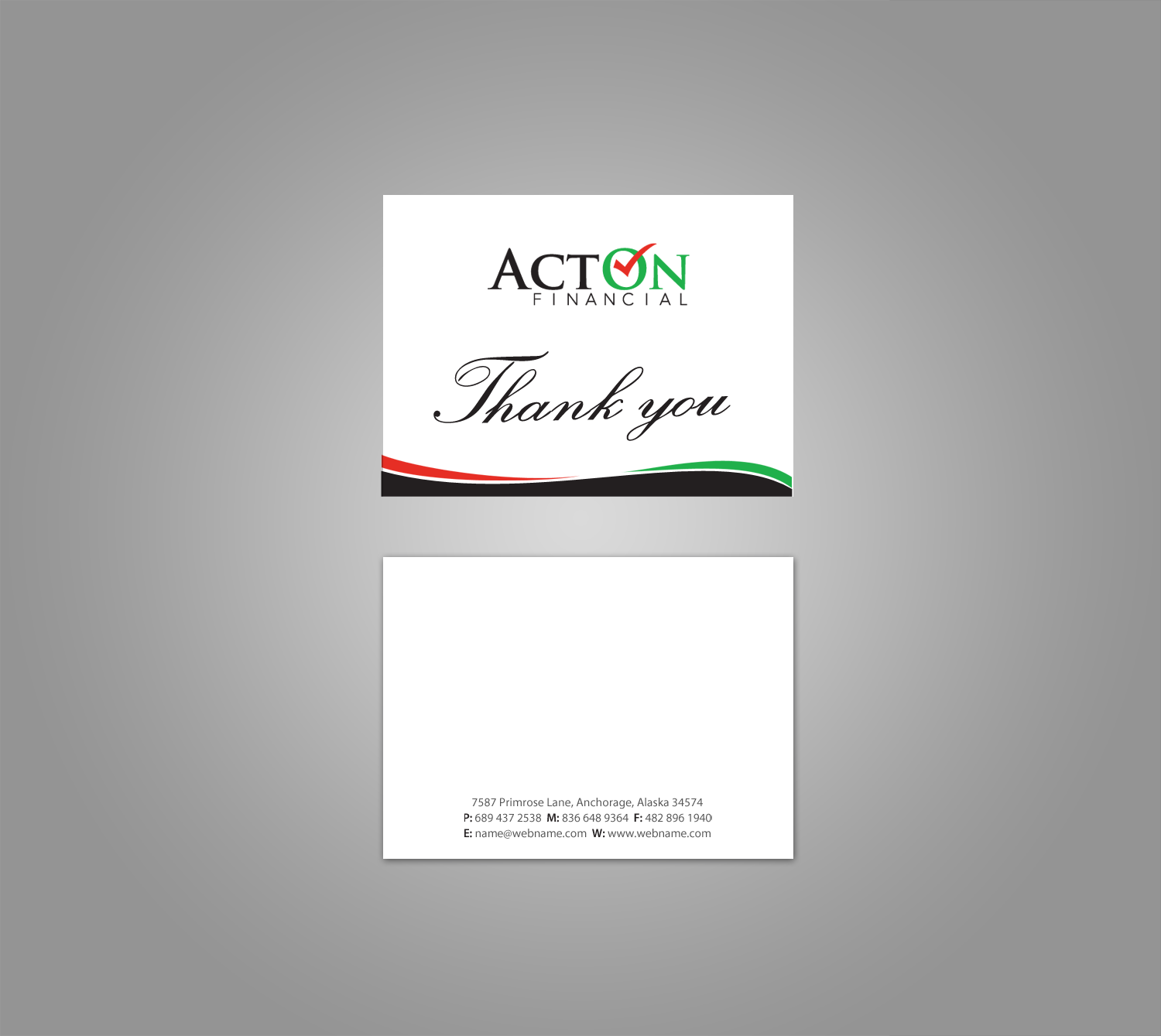 Stationery Design by chandrayaan.creative for ActOn Financial | Design #12068120