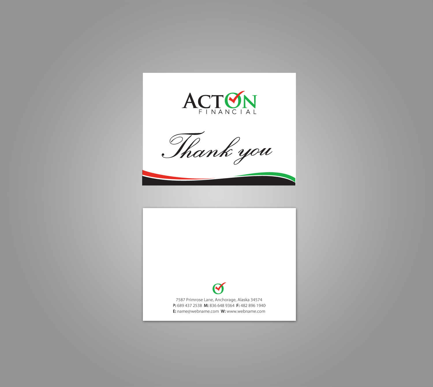 Stationery Design by chandrayaan.creative for ActOn Financial | Design #12114614