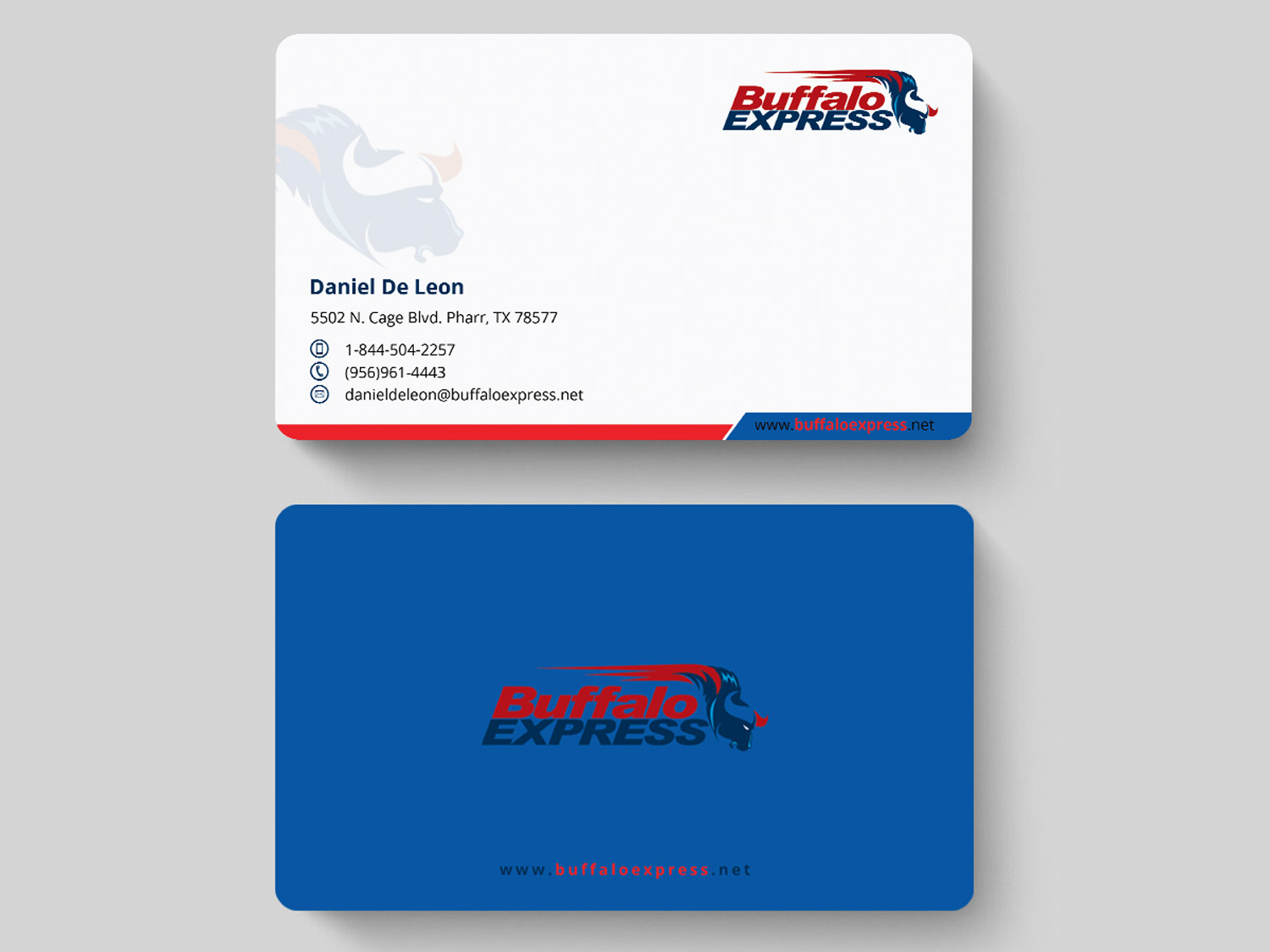 Business Card Design by Khaled Saifullah for Buffalo Express | Design #12035540
