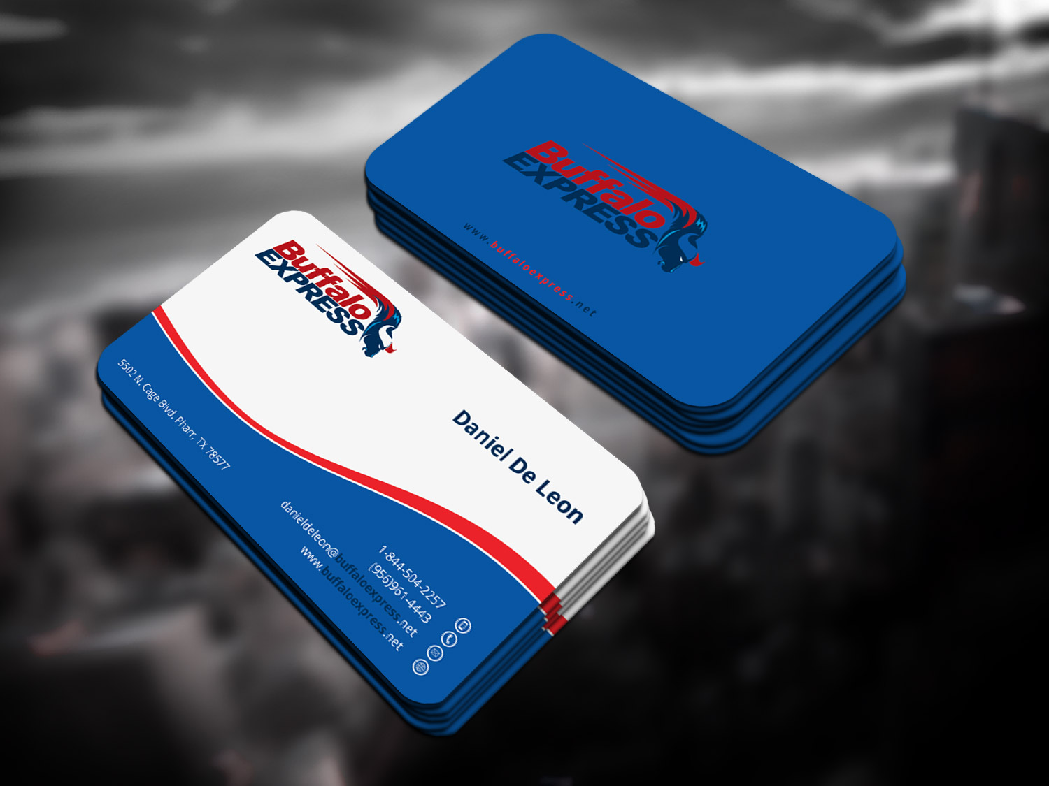 Business Card Design by Khaled Saifullah for Buffalo Express | Design #12035748