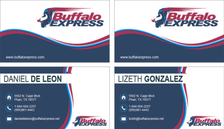Business Card Design by kingrl for Buffalo Express | Design #12016368