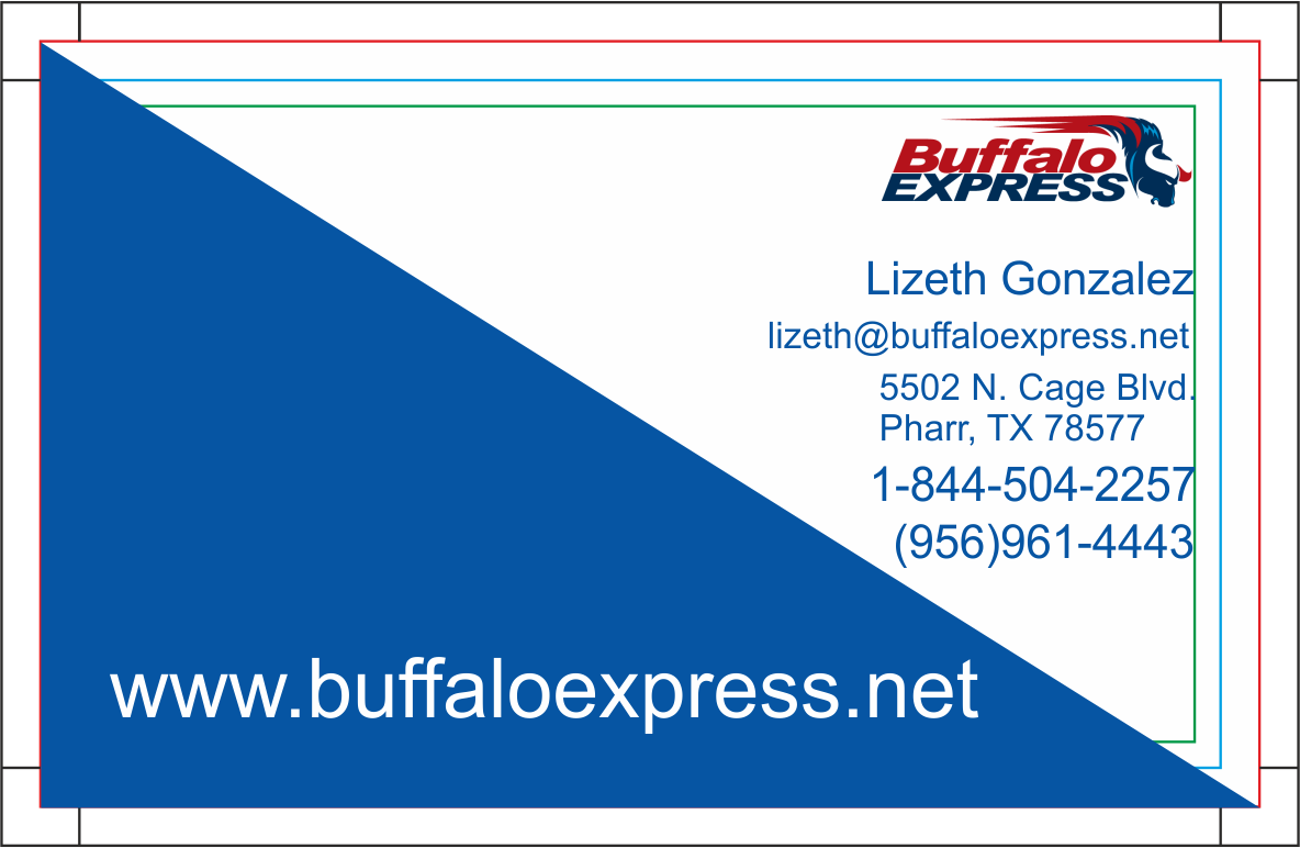 Diseño de Tarjeta de Presentación por srijanidey90 para Buffalo Express | Diseño #12037305
