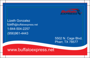 Diseño de Tarjeta de Presentación por srijanidey90 para Buffalo Express | Diseño: #12037315