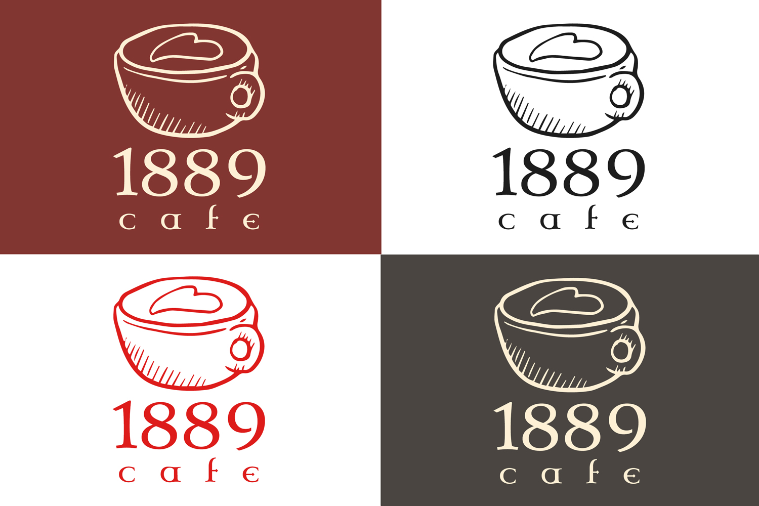 Logo Design by Oddity Softwares for 1889 Cafe | Design #12097799