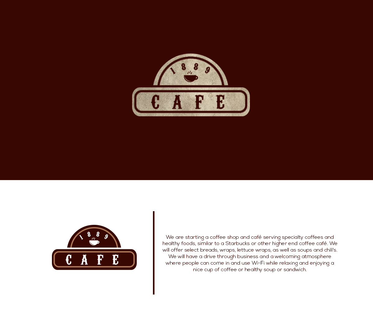 Logo Design by pixelgrapix for 1889 Cafe | Design #12150394