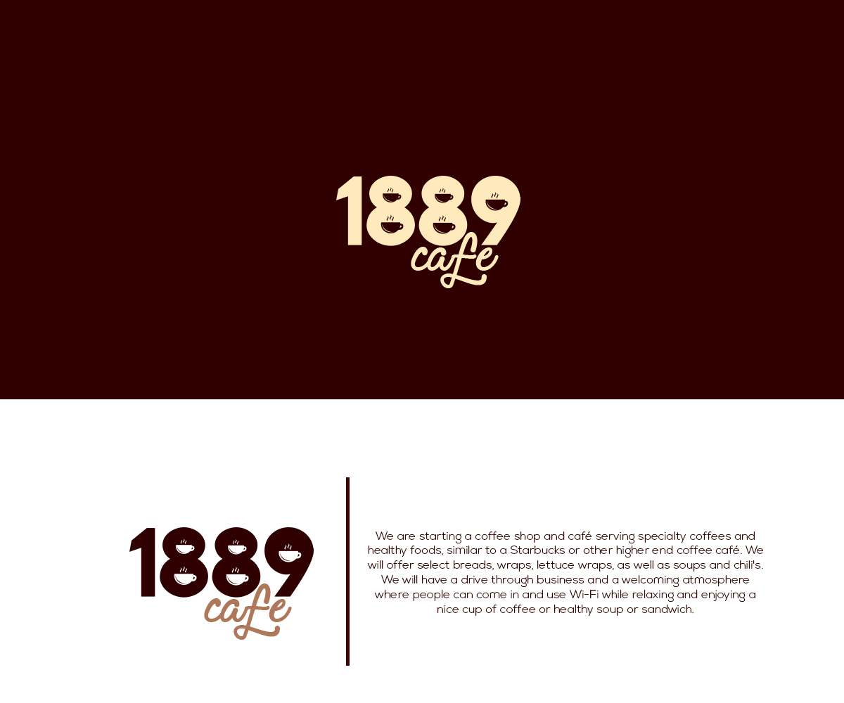 Logo Design by pixelgrapix for 1889 Cafe | Design #12150396