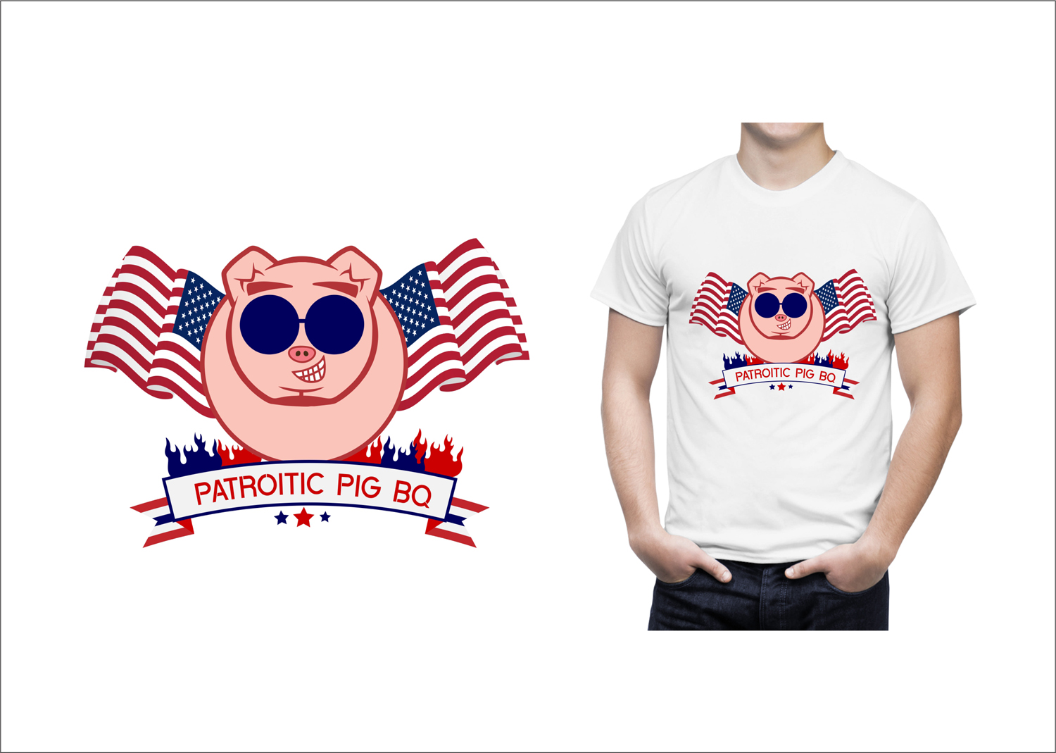 Logo Design by fumbh.designs for Patriotic Pig | Design #12022237