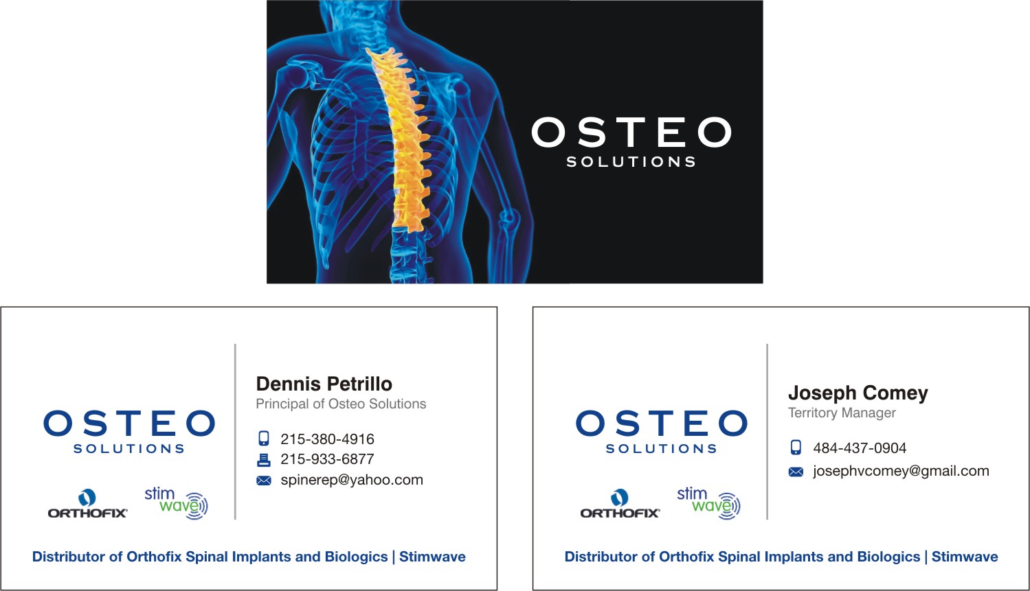Business Card Design by Actives for OSTEO SOLUTIONS, INC | Design #12118381