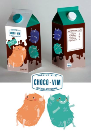 Chocolate Drink In Tetra Bric 250ml | Diseño de Etiqueta por PONIES AND ALIENS