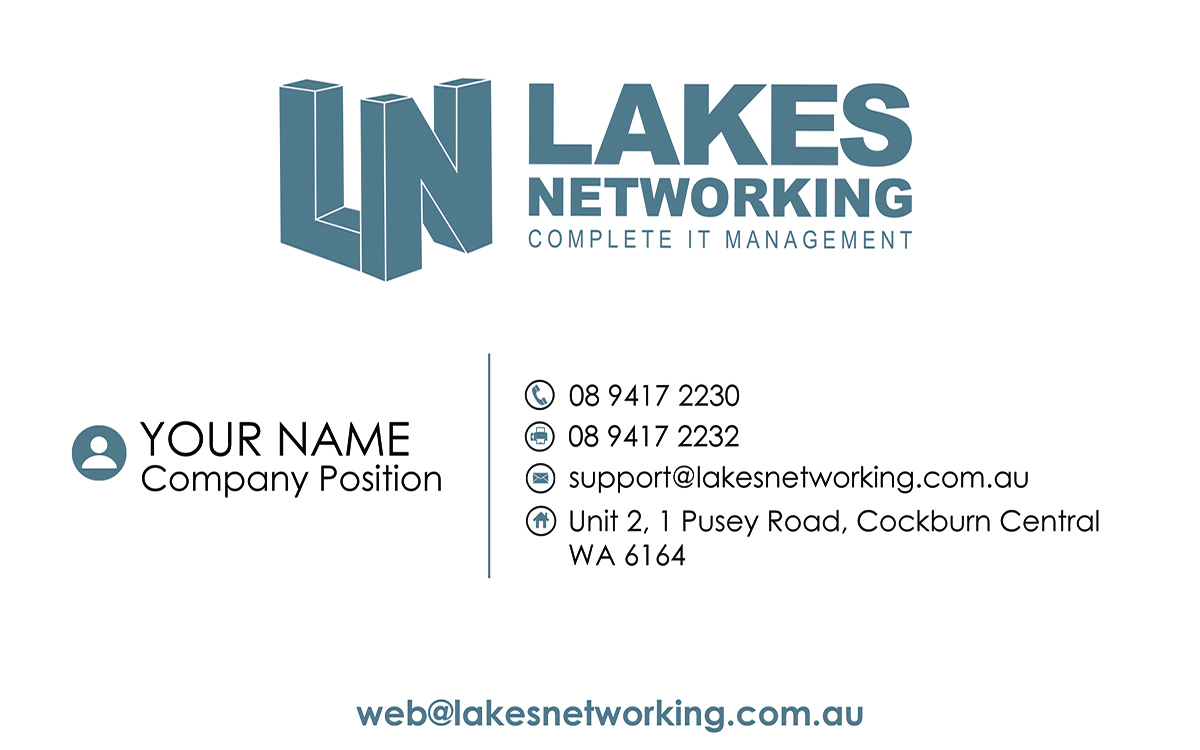 Diseño de Tarjeta de Presentación por Cyanide Design para Lakes Networking | Diseño #2390502