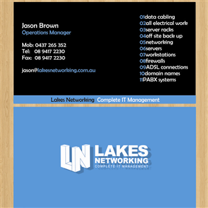 Diseño de Tarjeta de Presentación por Helen para Lakes Networking | Diseño #2382254