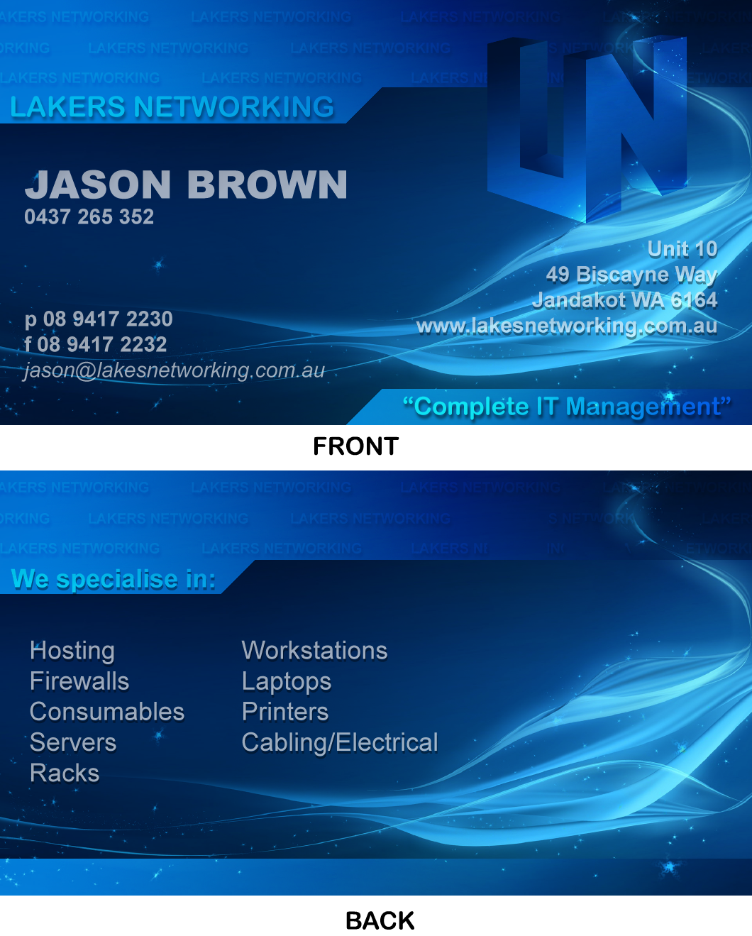 Design de Carte de Visite par  AutoMax pour Lakes Networking | Design #2395316