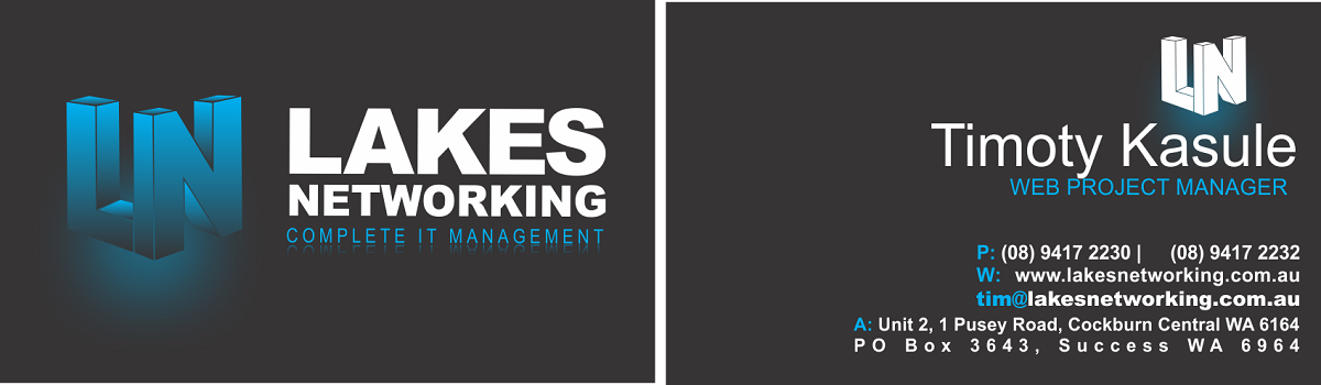 Diseño de Tarjeta de Presentación por Kaushik Dobariya para Lakes Networking | Diseño #2400760