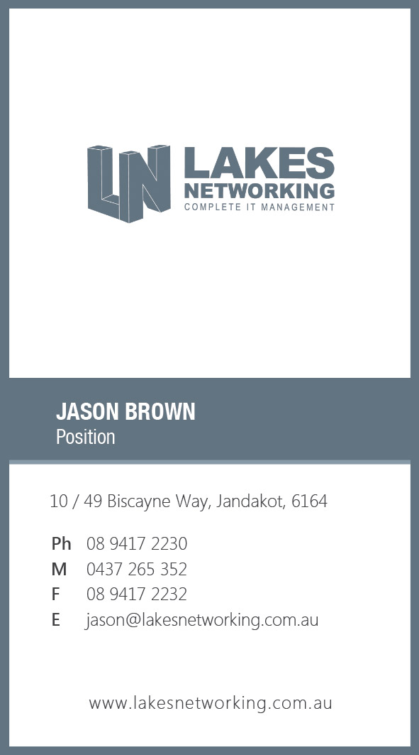 Business Card Design by Stoica Alin Ilie for Lakes Networking | Design #2390133