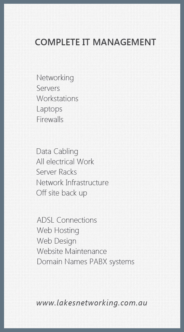 Diseño de Tarjeta de Presentación por Stoica Alin Ilie para Lakes Networking | Diseño #2390138