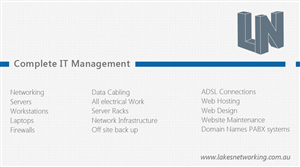 Diseño de Tarjeta de Presentación por Stoica Alin Ilie para Lakes Networking | Diseño: #2390215