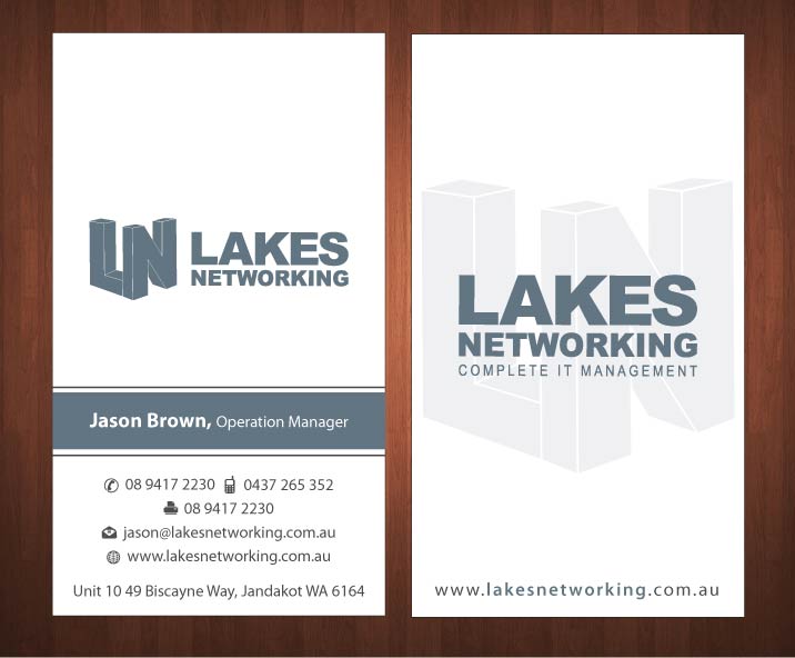 Diseño de Tarjeta de Presentación por Sbss para Lakes Networking | Diseño #2373961