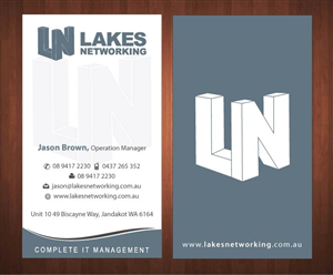 Diseño de Tarjeta de Presentación por Sbss para Lakes Networking | Diseño: #2373970