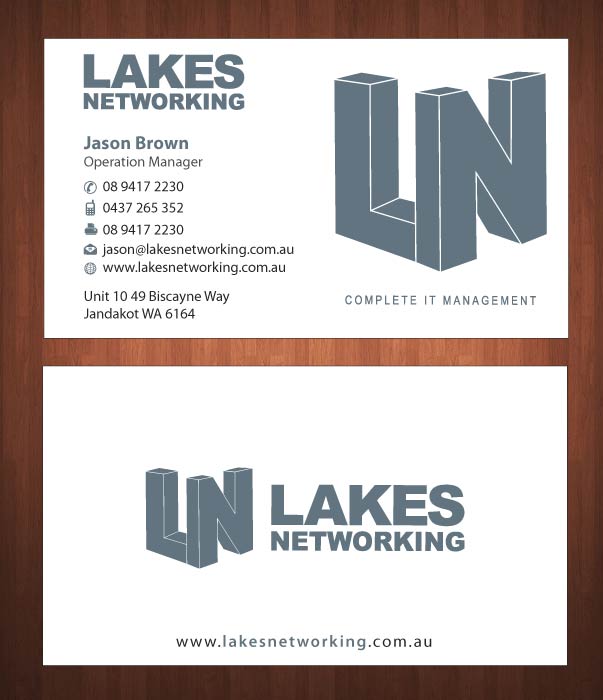 Design de Carte de Visite par Sbss pour Lakes Networking | Design #2390887