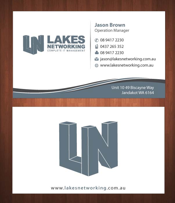 Design de Carte de Visite par Sbss pour Lakes Networking | Design #2390899