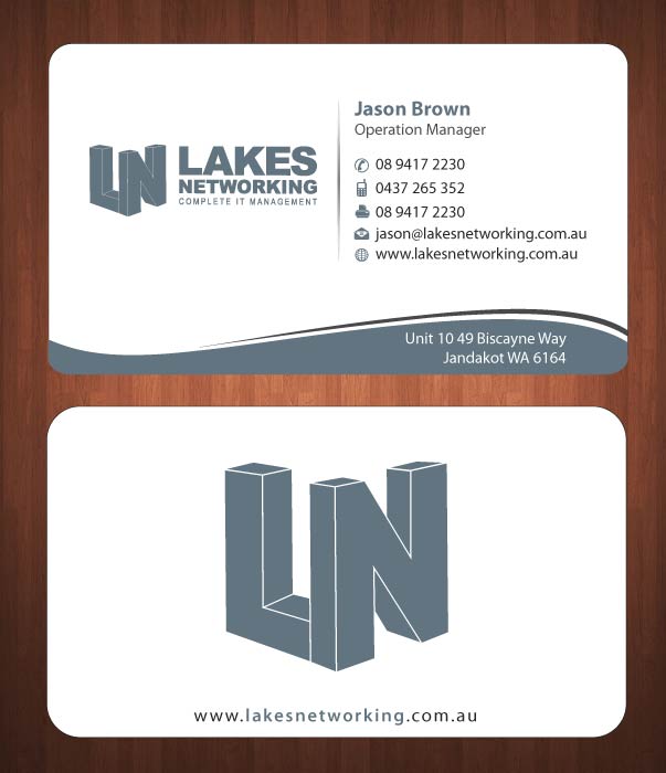 Design de Carte de Visite par Sbss pour Lakes Networking | Design #2390944