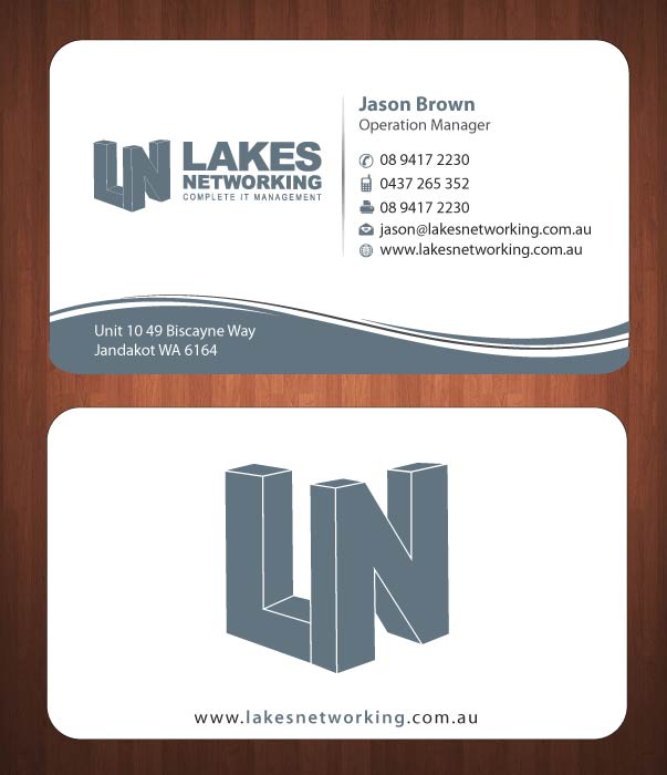Business Card Design by Sbss for Lakes Networking | Design #2390962