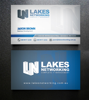 Business Card Design by creationz2011 for Lakes Networking | Design: #2388934
