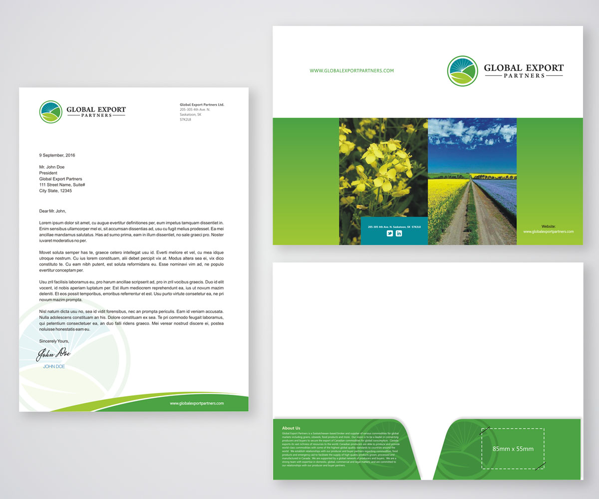 Stationery Design by Designers Hub for Global Export Partners | Design #12031179