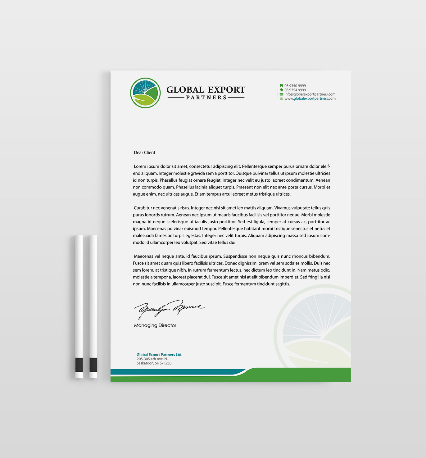 Stationery Design by Designs 2019 for Global Export Partners | Design #12022835