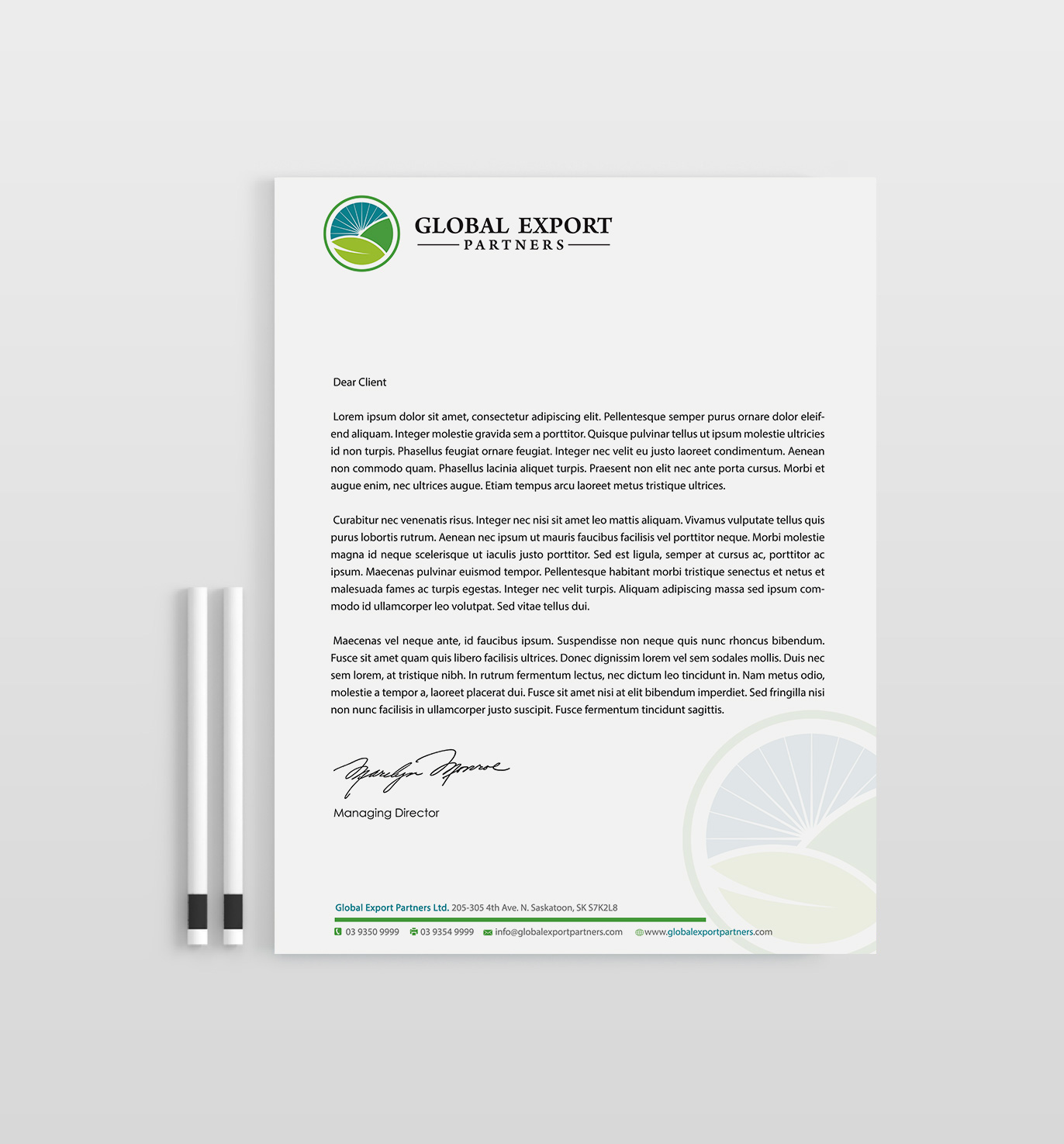 Stationery Design by Designs 2019 for Global Export Partners | Design #12022916