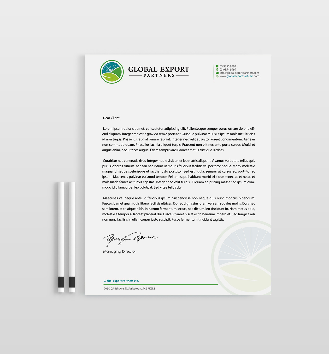 Stationery Design by Designs 2019 for Global Export Partners | Design #12022920