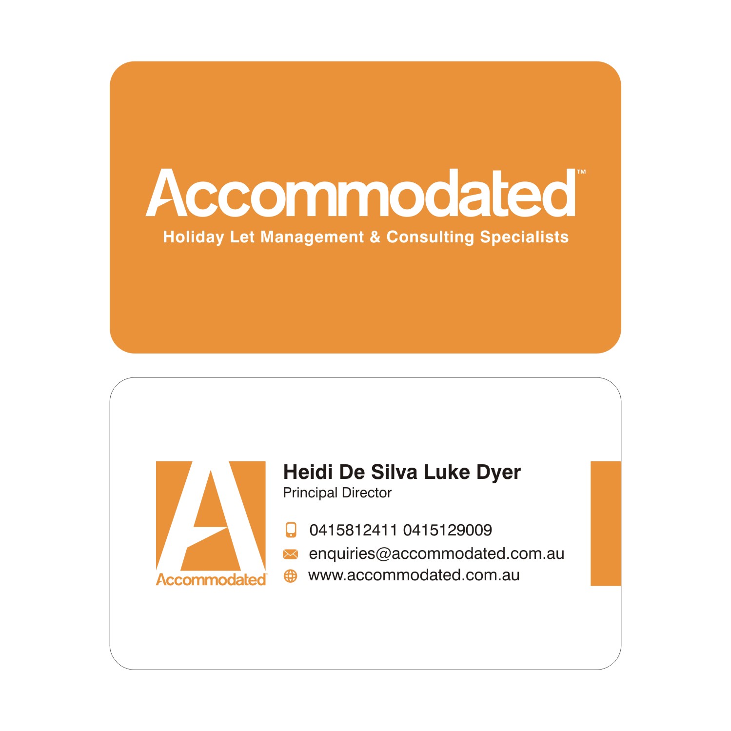 Business Card Design by Actives for Accommodated | Design #12024347