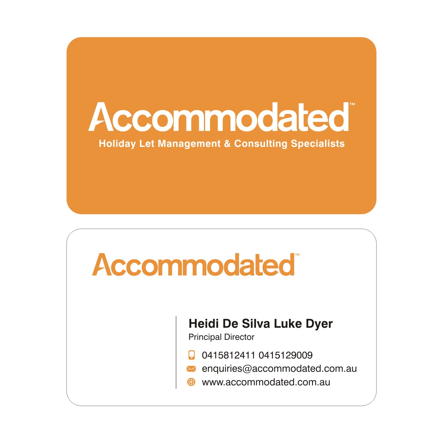 Business Card Design by Actives for Accommodated | Design #12031202