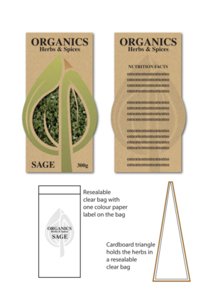 Organic Herbs & Spices container | Diseño de Empaque por Halfull Media