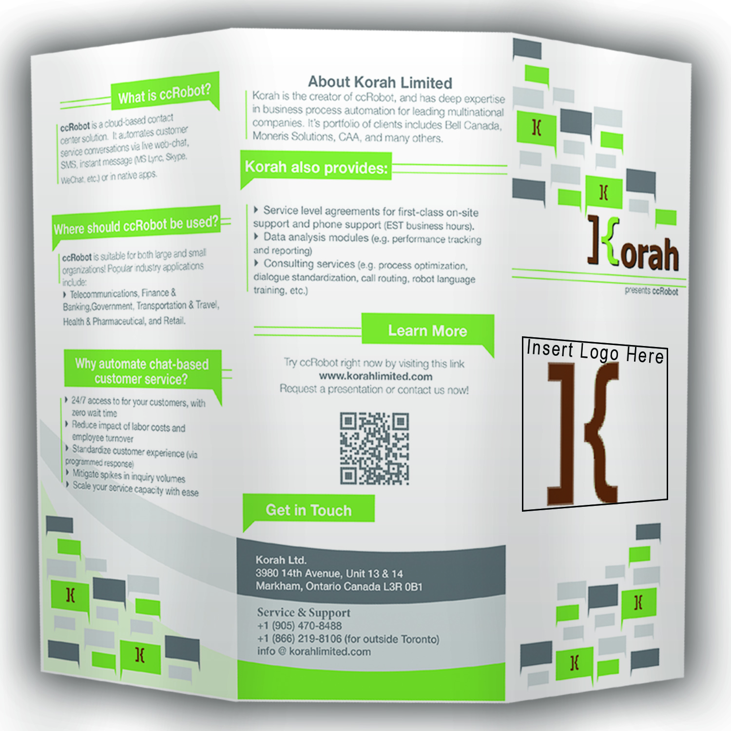 Brochure Design by Cemantha Haveard for Korah Limited | Design #12122018