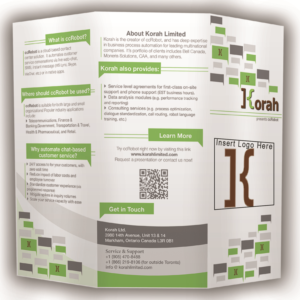 Broschüren-Design von Cemantha Haveard für Korah Limited | Design #12122018