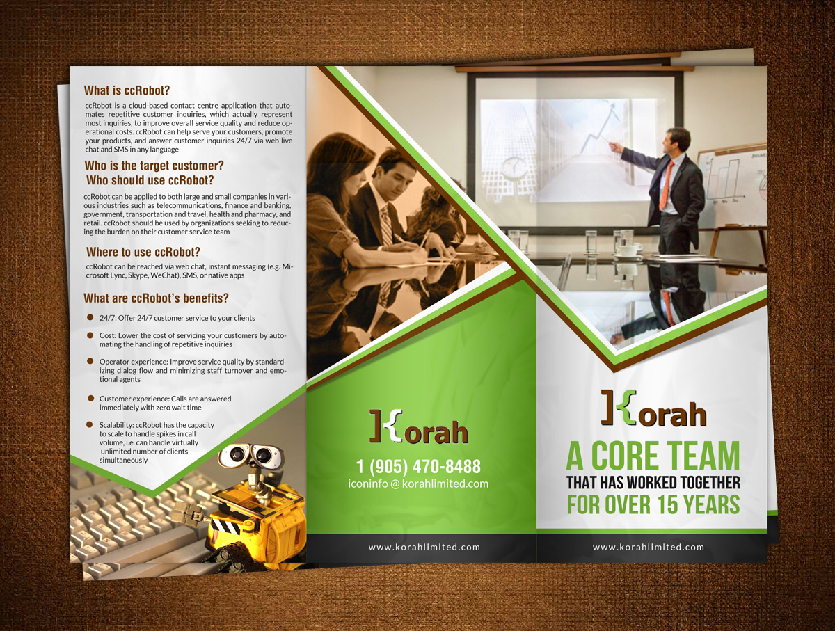 Diseño de Brochure por creative.bugs para Korah Limited | Diseño #12079172