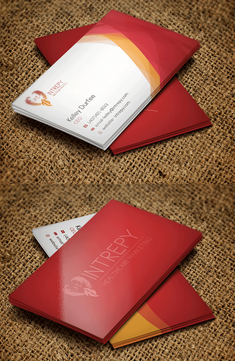 Visitenkarten-Design von Riz' für Intrepy Healthcare Marketing | Design #12036499