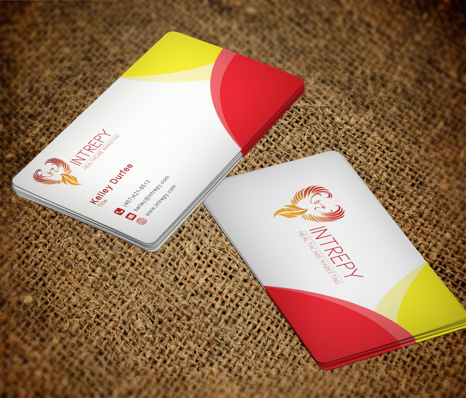 Business Card Design by EWS Webs for Intrepy Healthcare Marketing | Design #12054203