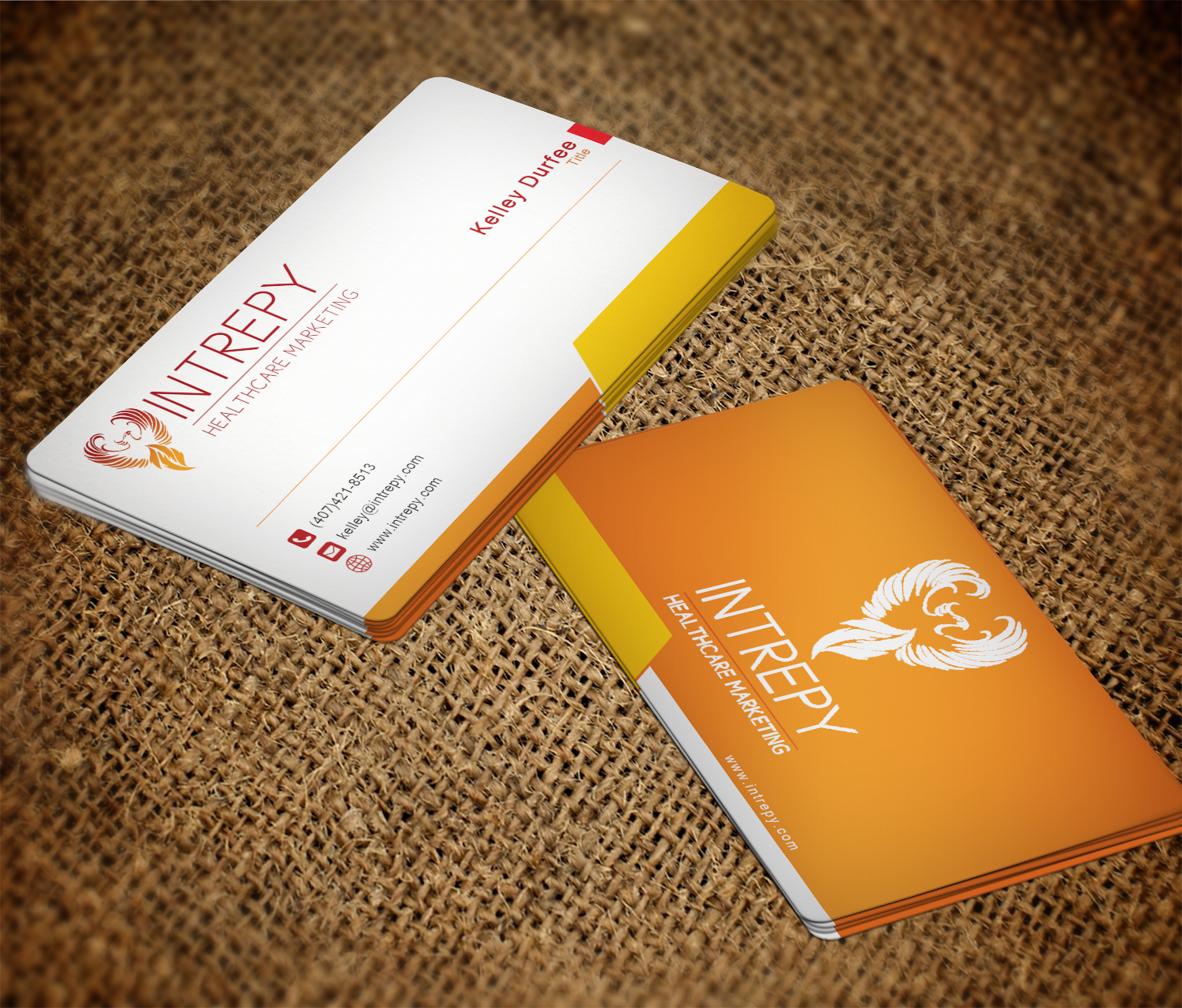 Business Card Design by EWS Webs for Intrepy Healthcare Marketing | Design #12112403