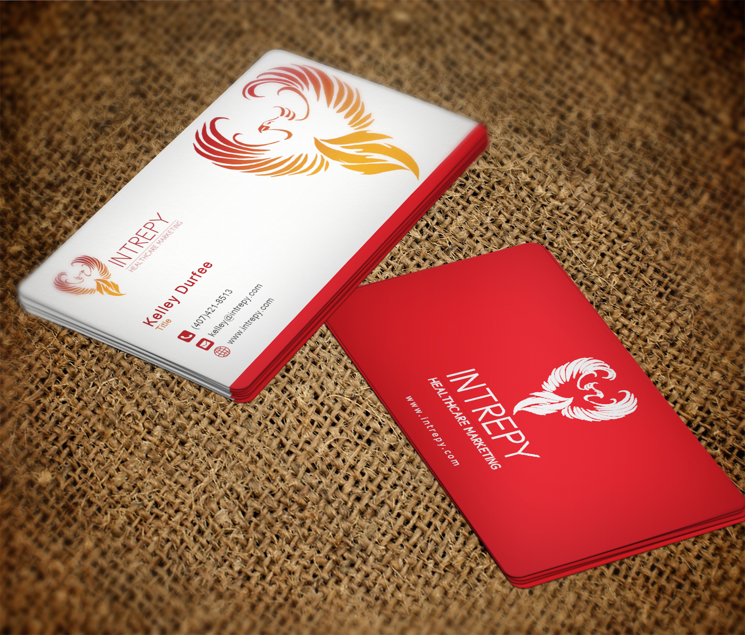 Business Card Design by EWS Webs for Intrepy Healthcare Marketing | Design #12137062