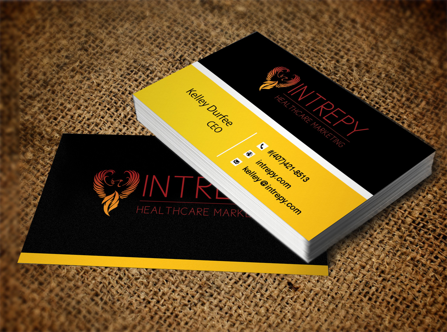 Design de Carte de Visite par Nilu pour Intrepy Healthcare Marketing | Design #12039463