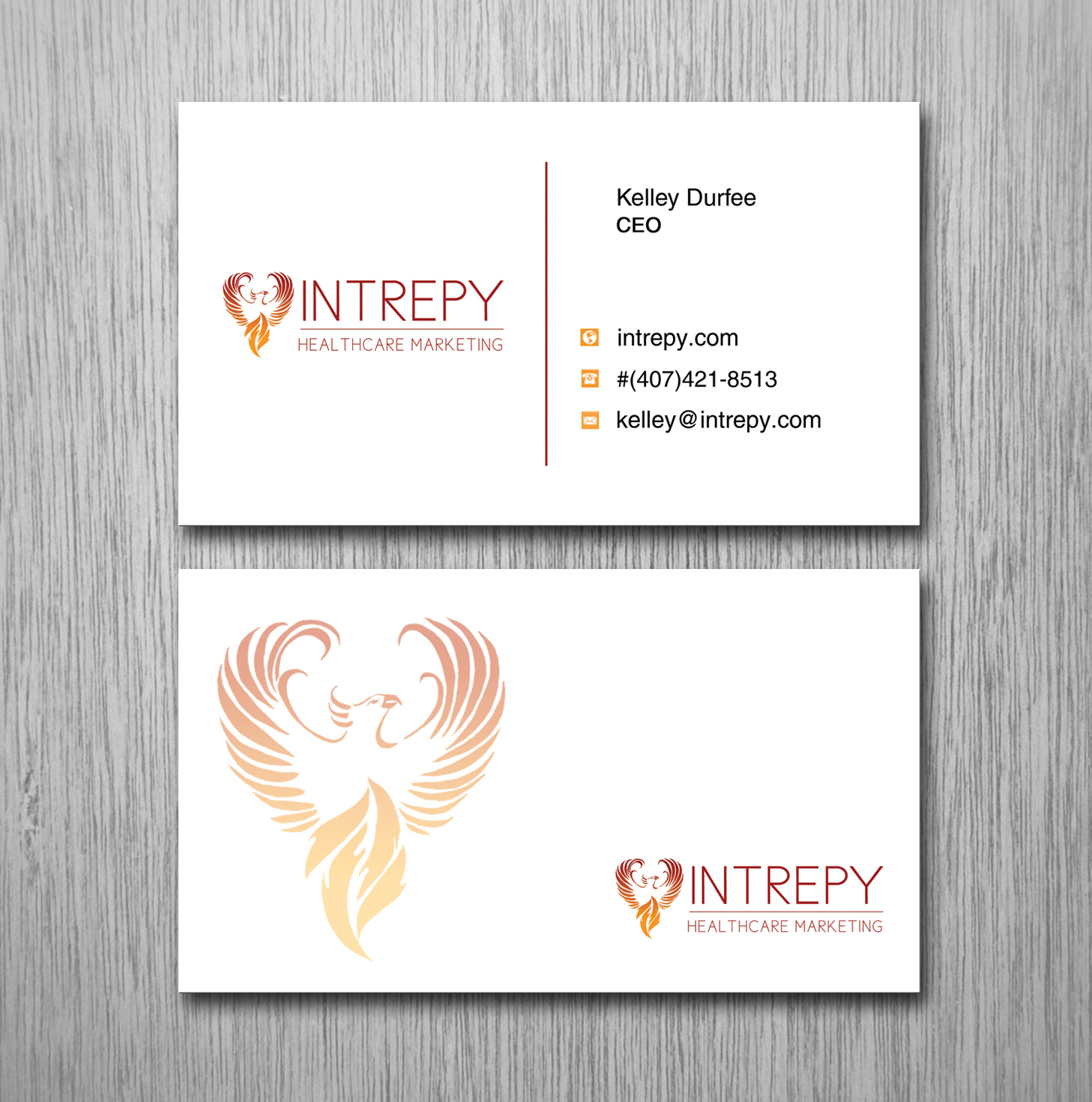 Visitenkarten-Design von Nilu für Intrepy Healthcare Marketing | Design #12039464
