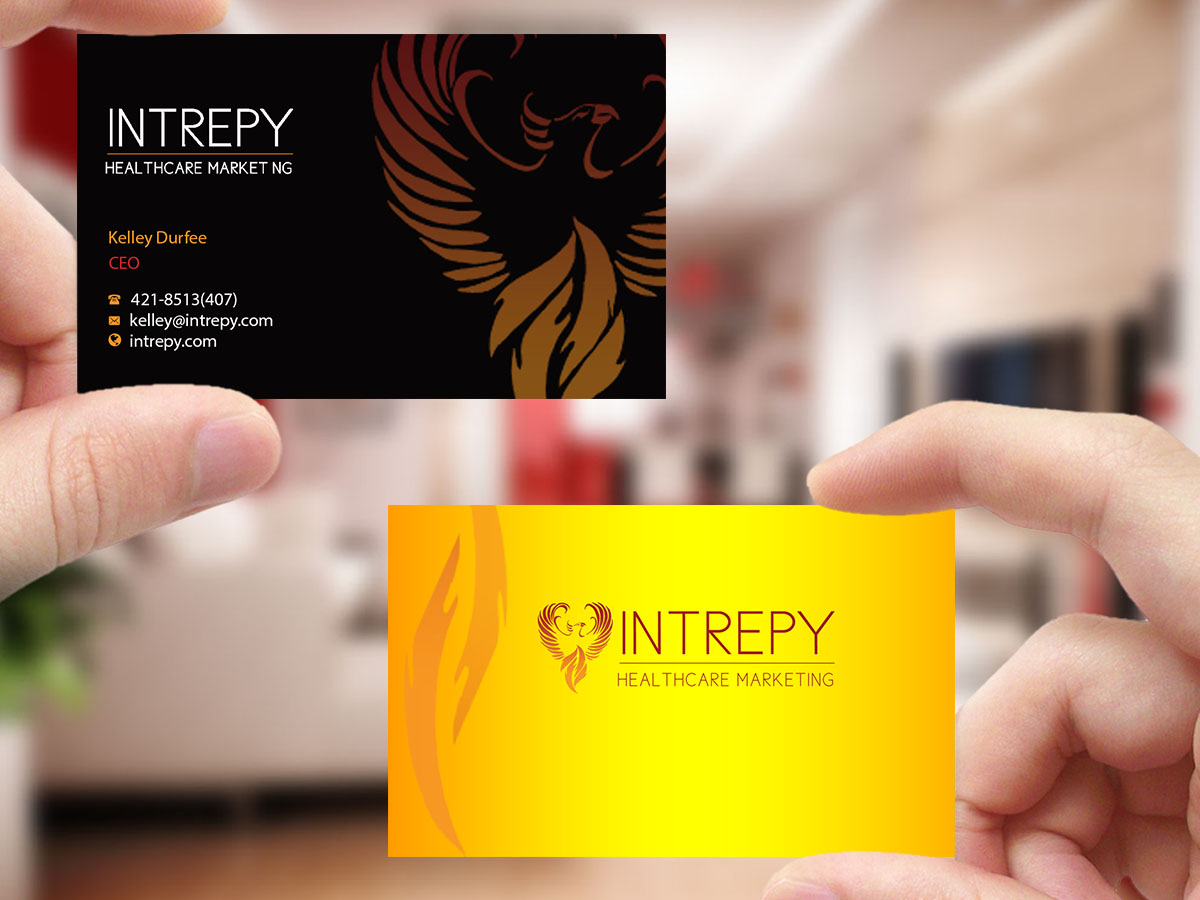 Business Card Design by Creations Box 2015 for Intrepy Healthcare Marketing | Design #12048571
