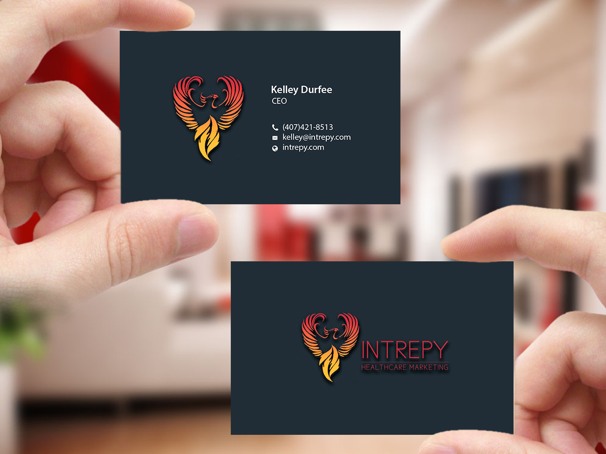 Business Card Design by Creations Box 2015 for Intrepy Healthcare Marketing | Design #12048575